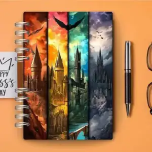Portada de libreta con diseño floral